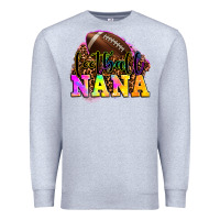 Heather Grey football nana Premium Sweatshirt - OliviaCreatesArt