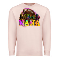 Pale Pink football nana Premium Sweatshirt - OliviaCreatesArt