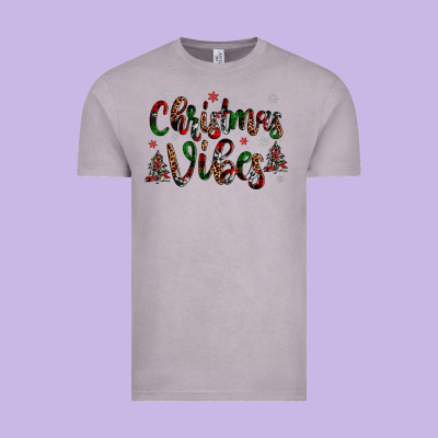 Christmas Vibes Vintage Tee Designed By Jahusdesignshop