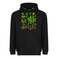 Black St. Patrick's A wee bit irish Heavyweight Hoodie - OliviaCreatesArt