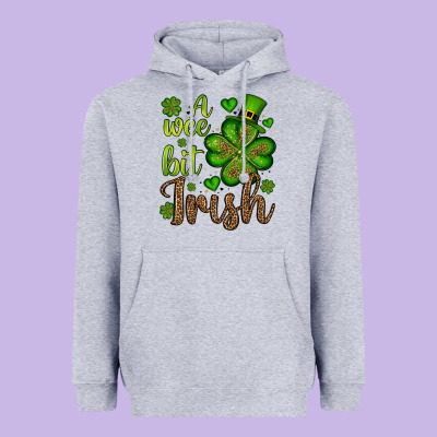St. Patrick's A Wee Bit Irish Heavyweight Hoodie Designed By Oliviacreatesart
