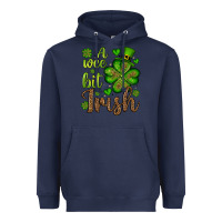 Navy St. Patrick's A wee bit irish Heavyweight Hoodie - OliviaCreatesArt