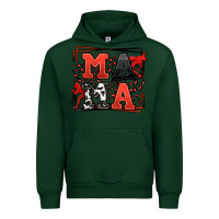 Forest Green Wrestling mama red and black Urban Hoodie - LillyAllenDesigns
