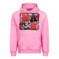 Fuchsia Pink Wrestling mama red and black Urban Hoodie - LillyAllenDesigns