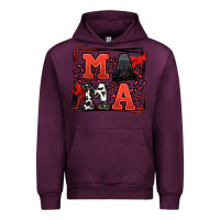 Mauve Wine Wrestling mama red and black Urban Hoodie - LillyAllenDesigns