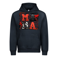 Navy Wrestling mama red and black Urban Hoodie - LillyAllenDesigns