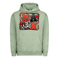 Pigment Oil Green Wrestling mama red and black Urban Hoodie - LillyAllenDesigns