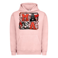 Pigment Salmon Wrestling mama red and black Urban Hoodie - LillyAllenDesigns