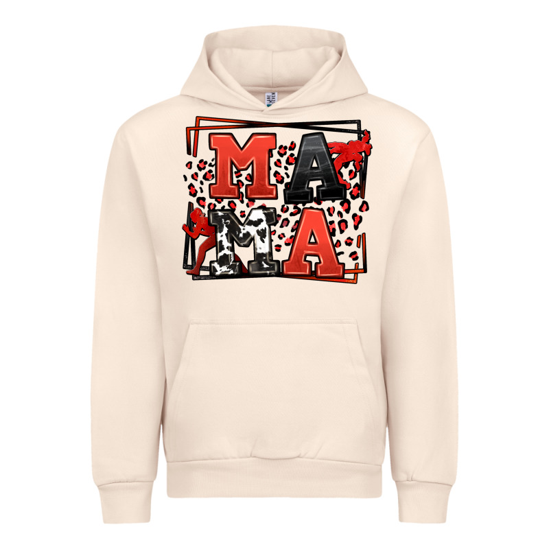 Wrestling Mama Red And Black Urban Hoodie by LillyAllenDesigns | Teevron