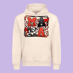 Wrestling Mama Red And Black Urban Hoodie Designed By Lillyallendesigns