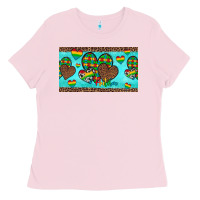Bubblegum Pink western hearts autism cup Ladies Tee - Artiststas