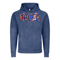 Vintage Denim 4th of july nurse Vintage Hoodie - NancyCooperArtShop