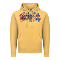 Vintage Mustard 4th of july nurse Vintage Hoodie - NancyCooperArtShop