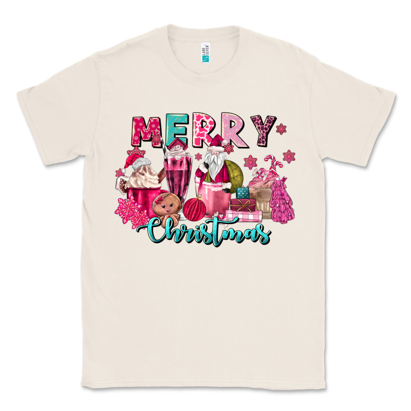Pink Christmas Coffee Cups Classic Tee by MaliasSmallBusiness | Teevron