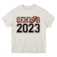 Cream senior 2023 american football Heavy Core Tee - AdoDesignShop