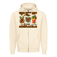 Sandshell peace love juneteenth Zipper Hoodie - TumblerDesignByShophia