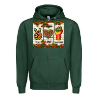Sports Green peace love juneteenth Zipper Hoodie - TumblerDesignByShophia