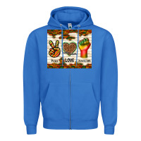 True Royal peace love juneteenth Zipper Hoodie - TumblerDesignByShophia
