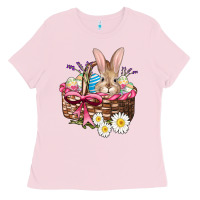 Easter Bunny And Basket Ladies Tee | Teevron