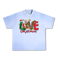 Grape Ice love christmas black santa Urban Heavy Tee - MaliasSmallBusiness