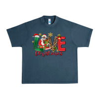 Midnight Navy love christmas black santa Urban Heavy Tee - MaliasSmallBusiness
