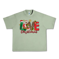 Oil Green love christmas black santa Urban Heavy Tee - MaliasSmallBusiness