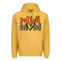 Mustard Softball mom mother's day Premium Hoodie - HowdyJamesFarm