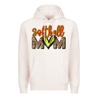 Pale Pink Softball mom mother's day Premium Hoodie - HowdyJamesFarm