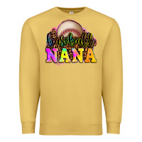 Antique Gold baseball nana Premium Sweatshirt - OliviaCreatesArt