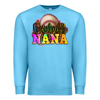 Ocean Blue baseball nana Premium Sweatshirt - OliviaCreatesArt