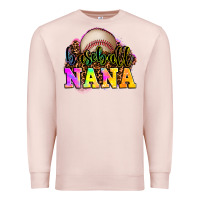 Pale Pink baseball nana Premium Sweatshirt - OliviaCreatesArt
