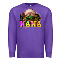 Purple baseball nana Premium Sweatshirt - OliviaCreatesArt