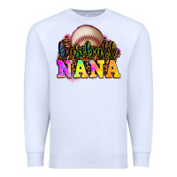 White baseball nana Premium Sweatshirt - OliviaCreatesArt