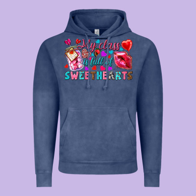 My Class Is Full Of Sweethearts Vintage Hoodie Designed By Nancycooperartshop