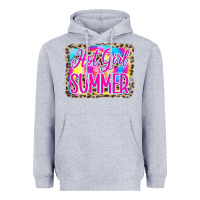 Heather Grey Hot Girl Summer Tie Dye Leopard Heavyweight Hoodie - CowCowDesign
