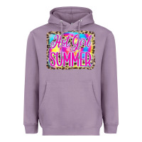 Lavender Hot Girl Summer Tie Dye Leopard Heavyweight Hoodie - CowCowDesign