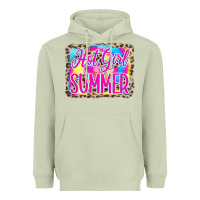 Matcha Hot Girl Summer Tie Dye Leopard Heavyweight Hoodie - CowCowDesign
