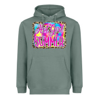 Sage Hot Girl Summer Tie Dye Leopard Heavyweight Hoodie - CowCowDesign