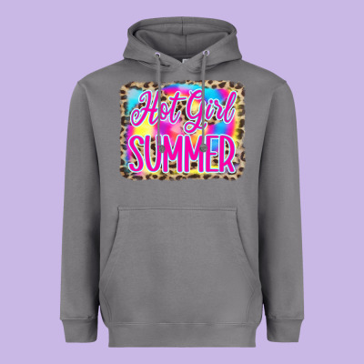 Hot Girl Summer Tie Dye Leopard Heavyweight Hoodie Designed By Cowcowdesign