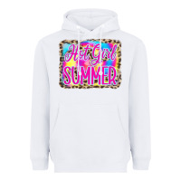 White Hot Girl Summer Tie Dye Leopard Heavyweight Hoodie - CowCowDesign