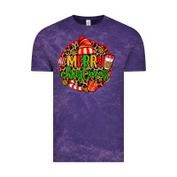 Cloud Purple merry leopard merry christmas Vintage Tee - MaliasSmallBusiness