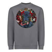 Storm Black Angus Calf Christmas Heavyweight Sweatshirt - RanaPortraitStore