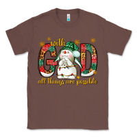 Chestnut With God all things are possible with snowman Classic Tee - NancyCooperArtShop