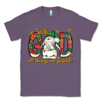 Lavender With God all things are possible with snowman Classic Tee - NancyCooperArtShop