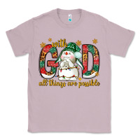 Lilac With God all things are possible with snowman Classic Tee - NancyCooperArtShop