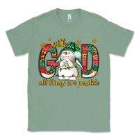 Sage With God all things are possible with snowman Classic Tee - NancyCooperArtShop