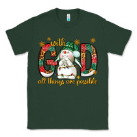 Sports Green With God all things are possible with snowman Classic Tee - NancyCooperArtShop