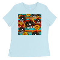 Baby Blue western german shorthaired pointer Ladies Tee - Artiststas