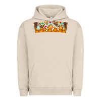 Pigment French Oak Nach Valentine Urban Hoodie - CowhideDigitalArt
