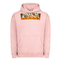 Pigment Salmon Nach Valentine Urban Hoodie - CowhideDigitalArt